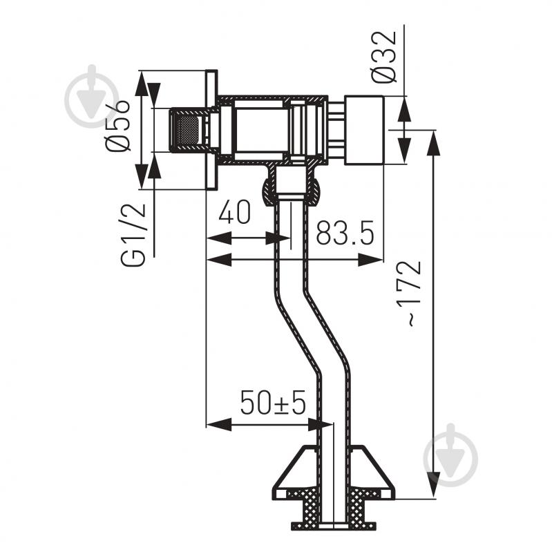 Кран для писсуара Ferro Z211 - фото 2