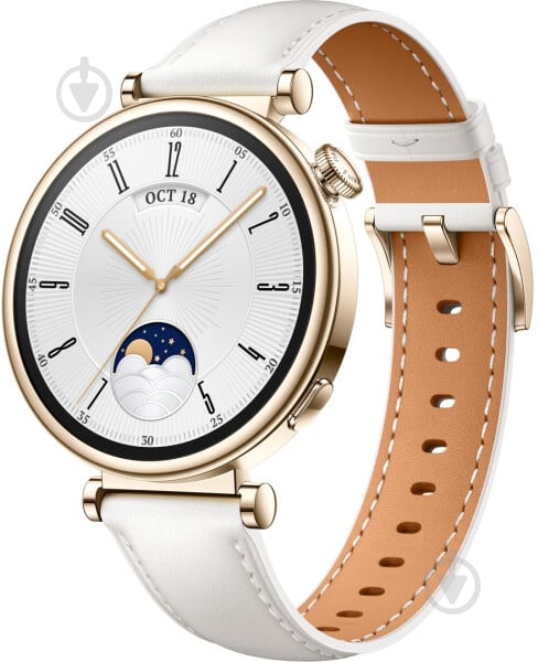 Смарт-годинник Huawei WATCH GT 4 41mm classic white leather (55020BJB) - фото 2