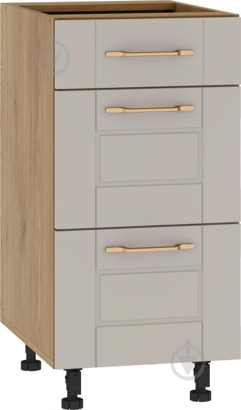 Тумба нижняя Ням-3 40/82/52 (2+1) МС Амели кашемир/дуб кремона торро Грейд - фото 1