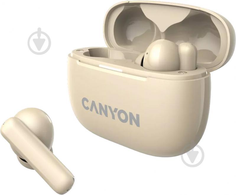 Навушники Canyon OnGo TWS-10 ANC ENC beige (CNS-TWS10BG) - фото 4