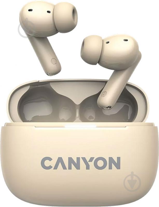 Навушники Canyon OnGo TWS-10 ANC ENC beige (CNS-TWS10BG) - фото 3