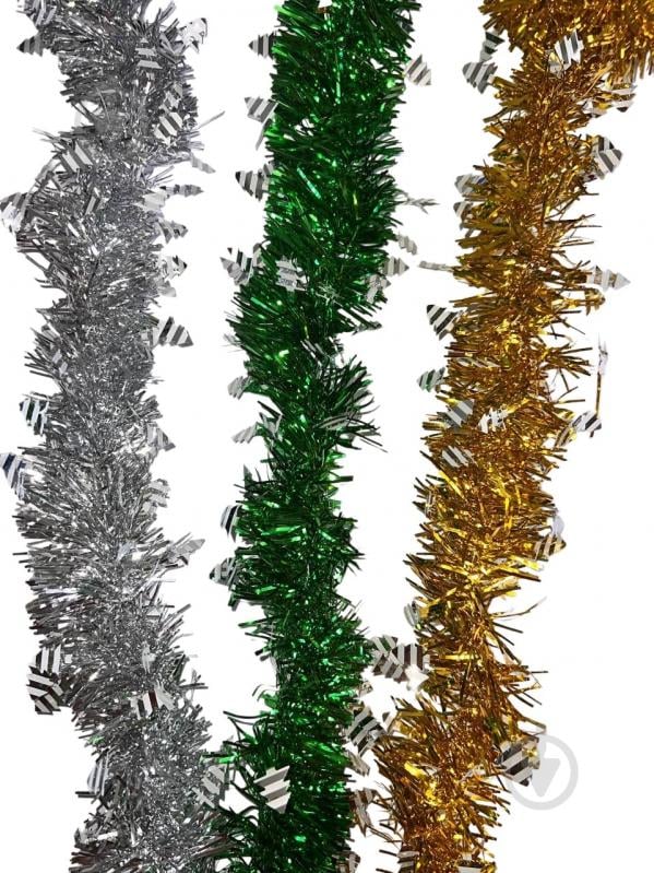 Дощик новорічний Long Dragon LD25-027 6 см 2 м в асортименті - фото 1 Дощик новорічний Long Dragon LD25-027 6 см 2 м в асортименті - фото 1