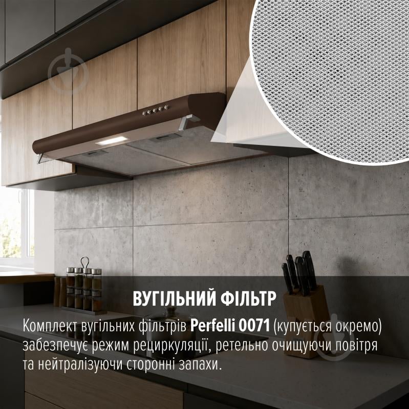 Витяжка Perfelli PL 5144 Dark BR LED пласка - фото 4