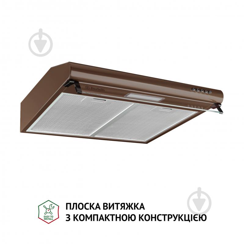 Витяжка Perfelli PL 5144 Dark BR LED пласка - фото 2