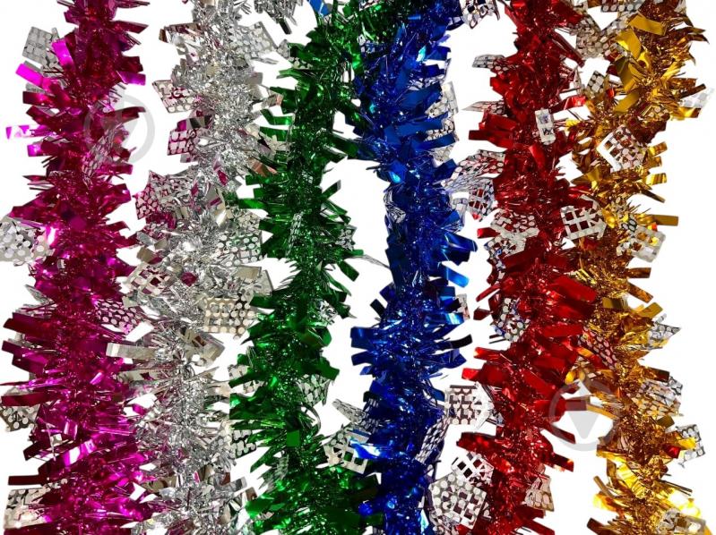 Дощик новорічний Long Dragon LD25-013 9 см 2 м в асортименті - фото 1 Дощик новорічний Long Dragon LD25-013 9 см 2 м в асортименті - фото 1