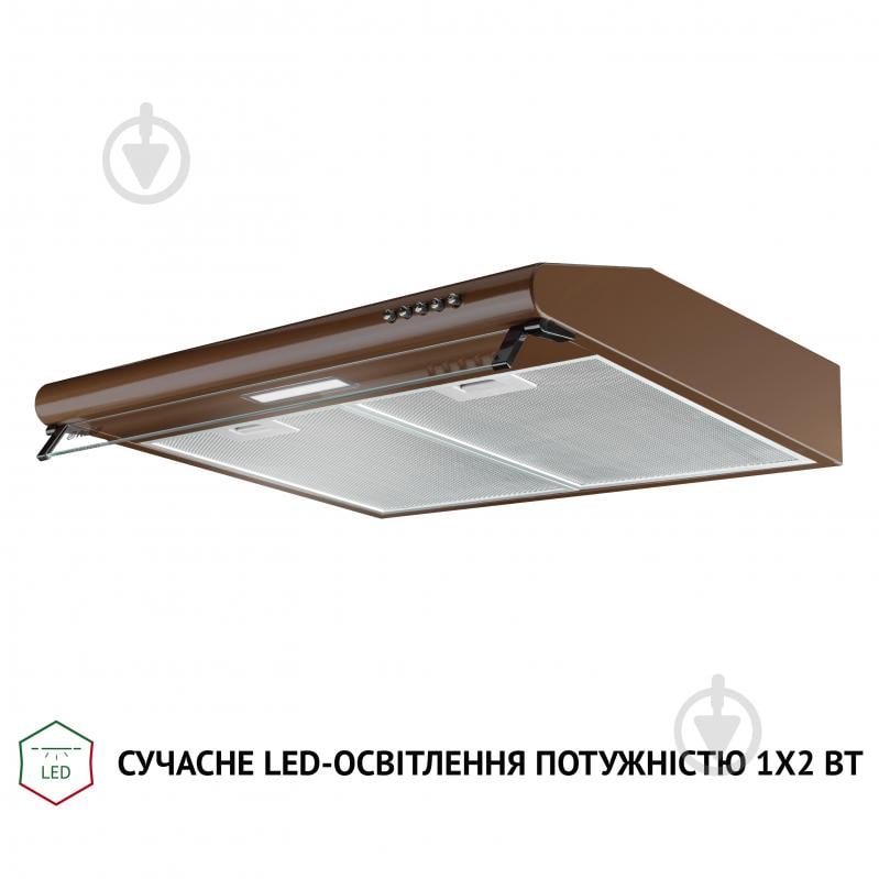 Витяжка Perfelli PL 6144 Dark BR LED пласка - фото 4