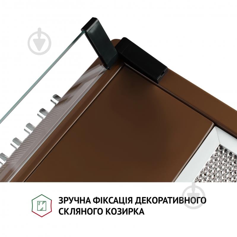 Витяжка Perfelli PL 6144 Dark BR LED пласка - фото 6