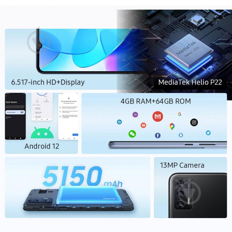 Смартфон Oukitel C31 Pro 4/64GB deep blue (6931940713030) - фото 7 Смартфон Oukitel C31 Pro 4/64GB deep blue (6931940713030) - фото 7