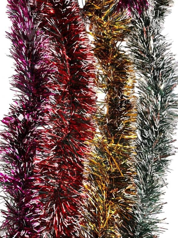 Дощик новорічний Long Dragon LD25-025 9 см 2 м в асортименті - фото 1 Дощик новорічний Long Dragon LD25-025 9 см 2 м в асортименті - фото 1