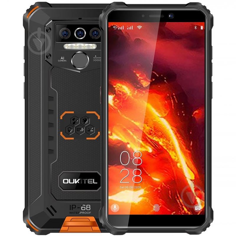 Смартфон Oukitel WP5 PRO 4/64GB black/orange (6972940563966) - фото 1 Смартфон Oukitel WP5 PRO 4/64GB black/orange (6972940563966) - фото 1