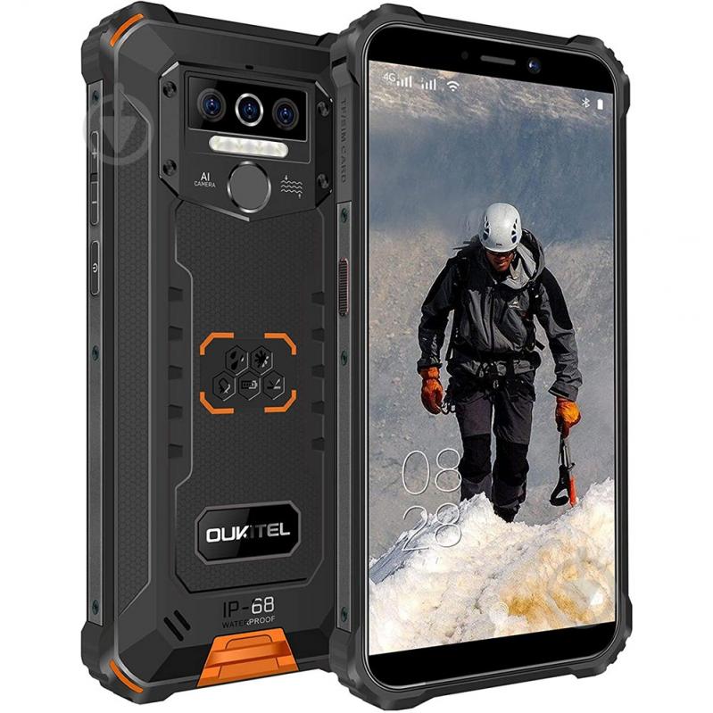 Смартфон Oukitel WP5 PRO 4/64GB black/orange (6972940563966) - фото 7 Смартфон Oukitel WP5 PRO 4/64GB black/orange (6972940563966) - фото 7