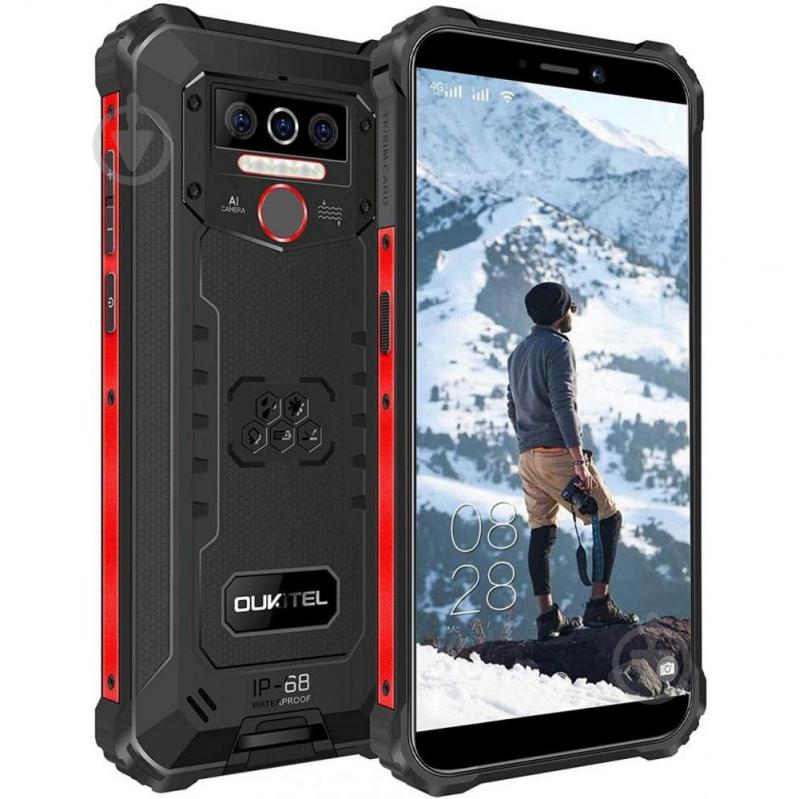 Смартфон Oukitel WP5 PRO 4/64GB black/red (6972940563973) - фото 5