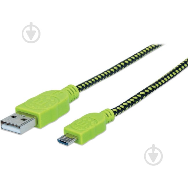 Кабель Manhattan USB Am – microUSB 1 м зеленый (352772) - фото 1