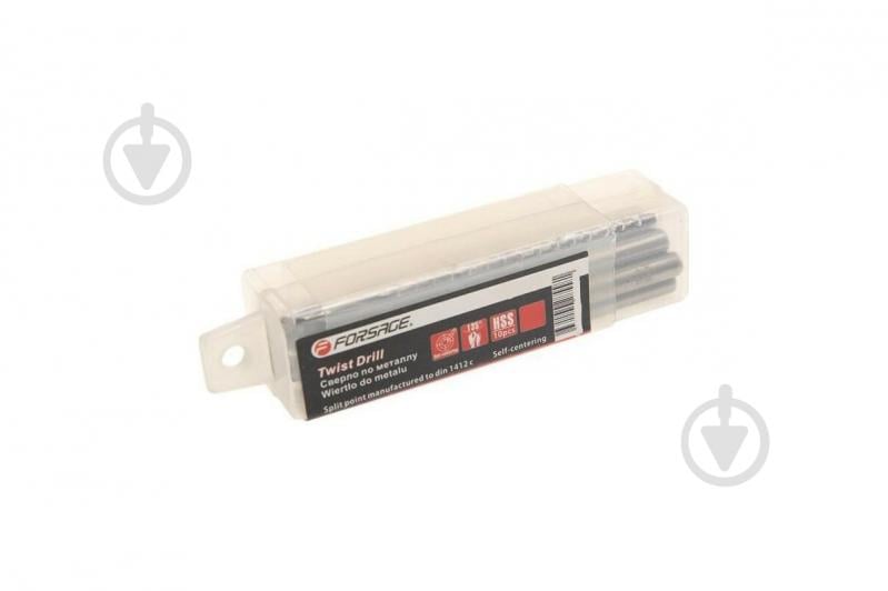 Набір свердел по металу Forsage 9.5 мм HSS+Co 10 шт. F-DSP95H - фото 2 Набір свердел по металу Forsage 9.5 мм HSS+Co 10 шт. F-DSP95H - фото 2