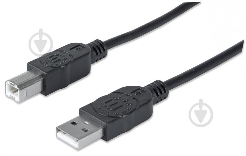Кабель Manhattan USB Am – USB Bm 1,8 м черный (333368) - фото 1