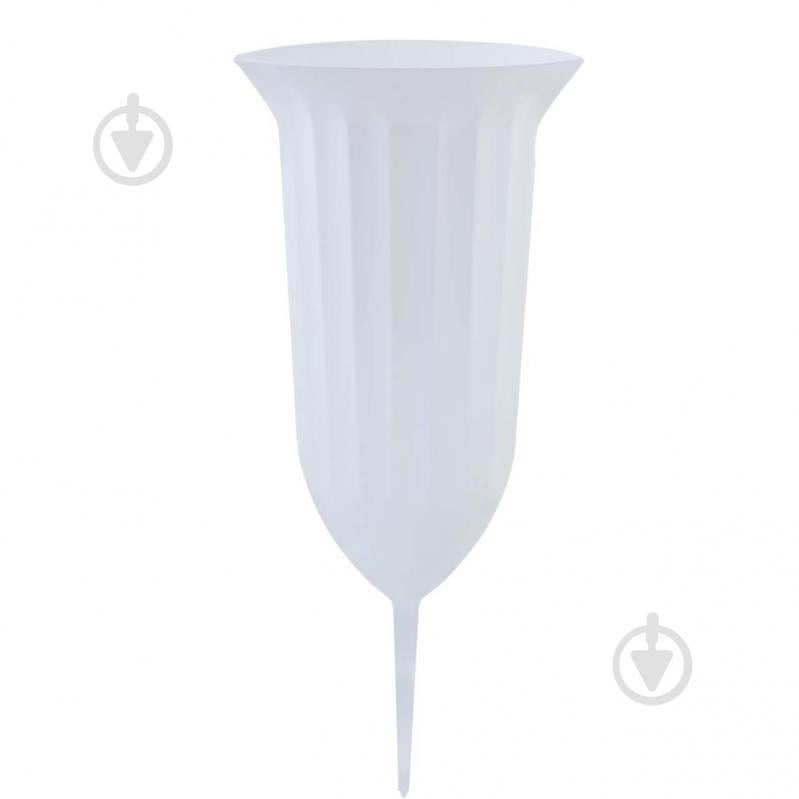 Вазон пластик Флора со штырем d16 см круглый белый 2,2 л Алеана - фото 1 Вазон пластик Флора со штырем d16 см круглый белый 2,2 л Алеана - фото 1