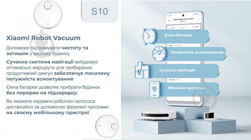 Робот-пилосос Xiaomi Robot Vacuum S10 white - фото 4