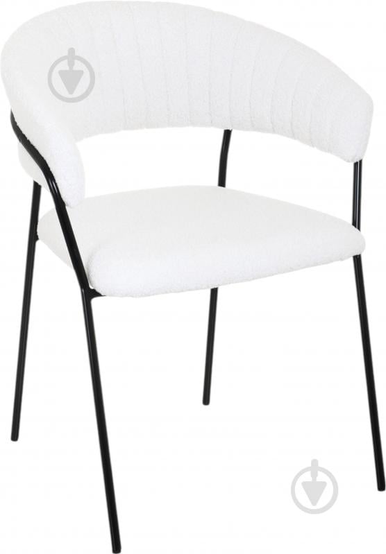 Стілець YORK UF TEDDY-14 55х55х78 см білий / чорний - фото 3 Стілець YORK UF TEDDY-14 55х55х78 см білий / чорний - фото 3