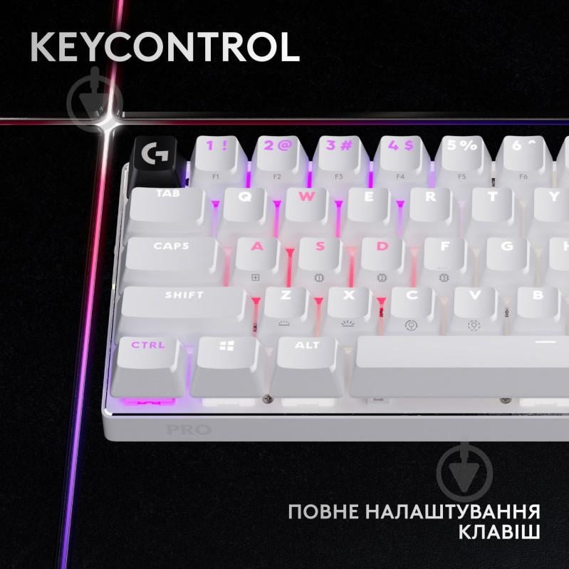 Клавіатура ігрова Logitech G PRO X 60 LIGHTSPEED (920-011930) white - фото 4