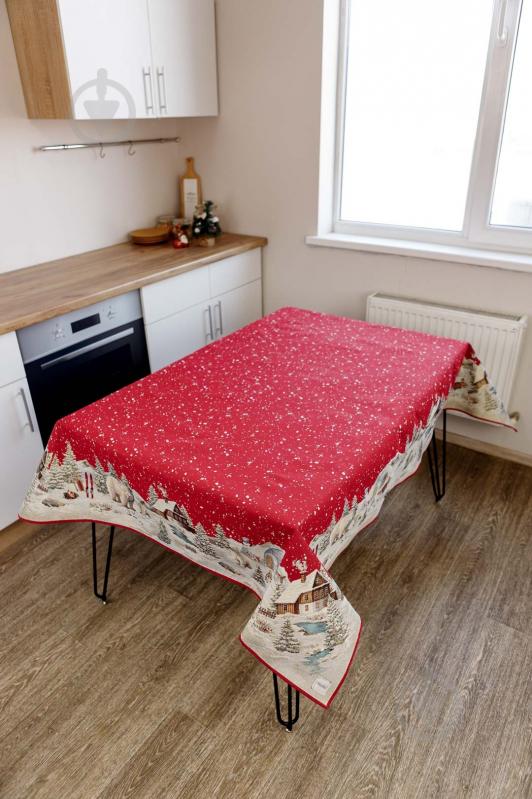 Скатерть Север квадратная 160x250 см красный La Nuit - фото 5