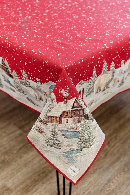 Скатерть Север квадратная 160x250 см красный La Nuit - фото 4