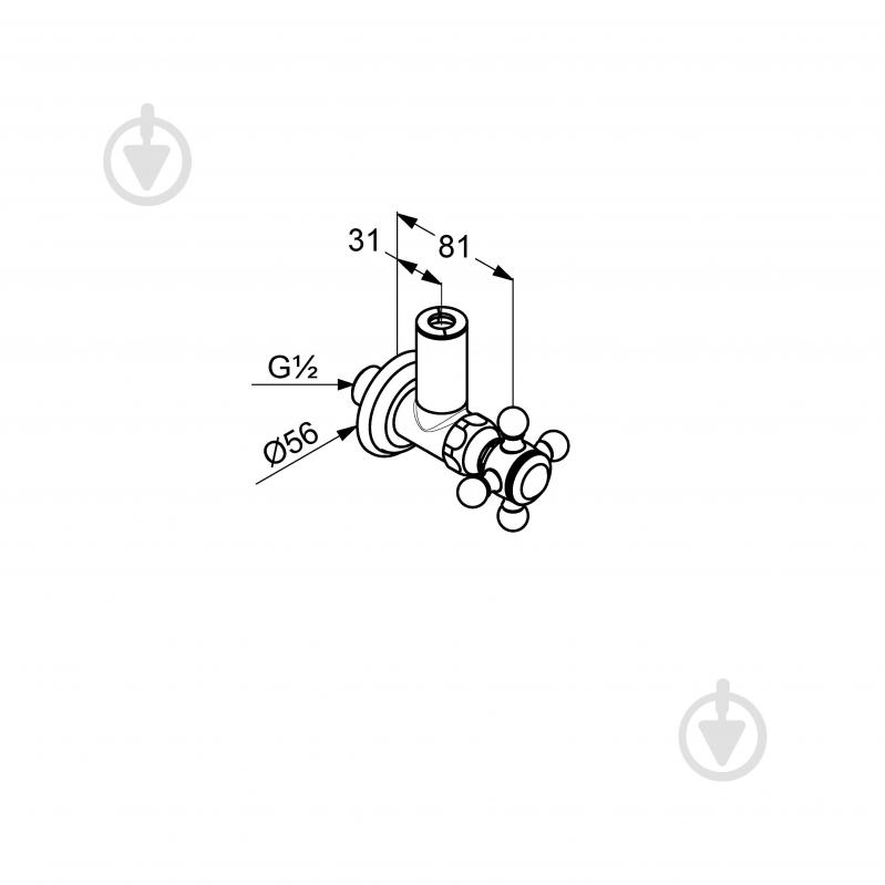 Переключатель Kludi DN 15 Adlon - фото 2