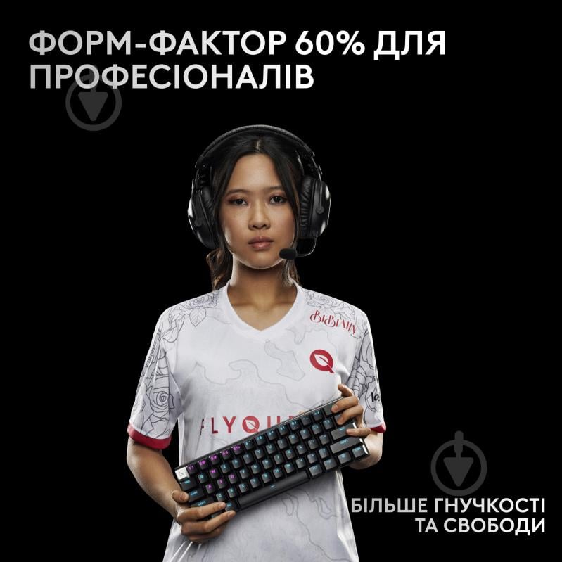 Клавіатура ігрова Logitech G PRO X 60 LIGHTSPEED (920-011911) black - фото 6