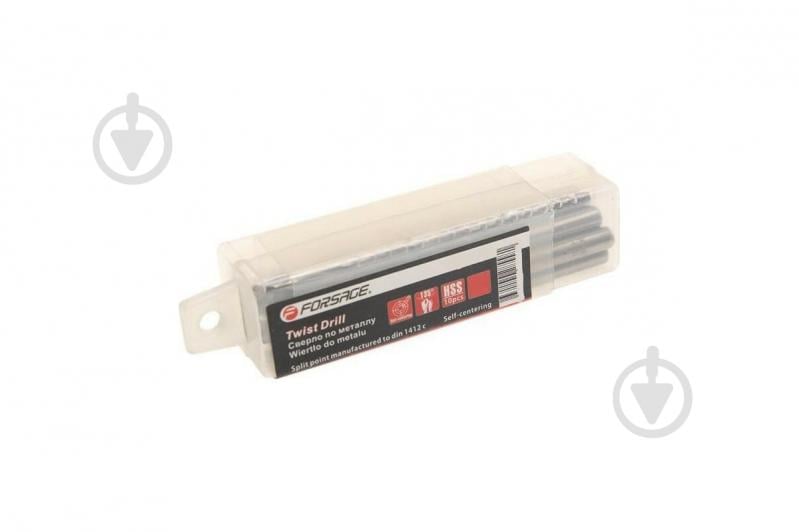 Свердло по металу Forsage 5.5 мм HSS у пластиковому футлярі 10 шт. F-DSP55 - фото 2 Свердло по металу Forsage 5.5 мм HSS у пластиковому футлярі 10 шт. F-DSP55 - фото 2
