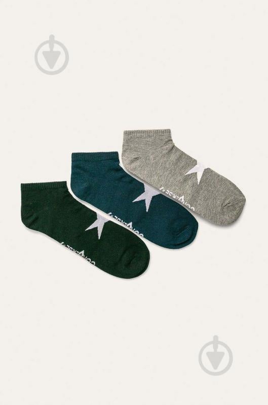 Носки Converse E748N-3020 р.43-46 серый/синий/зеленый 3 шт. - фото 1