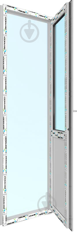 Двері металопластикові Viknaland 700x2130 мм ліві - фото 2