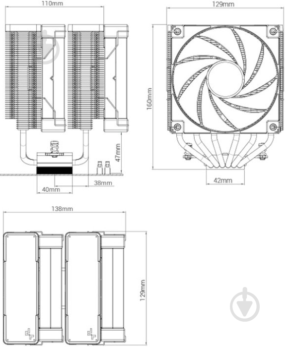 Процессорный кулер Deepcool AK620 (R-AK620-BKNNMT-G) - фото 9