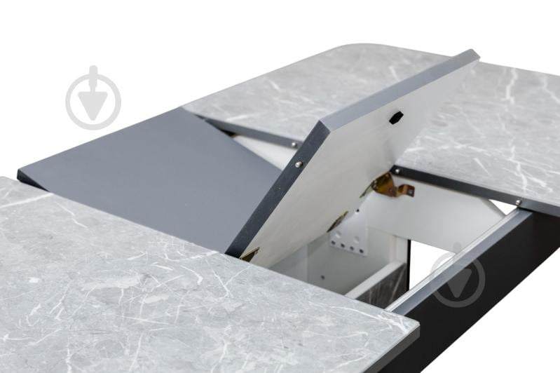 Стол обеденный Бостон-В 1100(1450)x700x740мм мрамор серый/серый - фото 4 Стол обеденный Бостон-В 1100(1450)x700x740мм мрамор серый/серый - фото 4