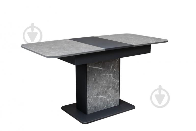 Стол обеденный Бостон-В 1100(1450)x700x740мм мрамор серый/серый - фото 1 Стол обеденный Бостон-В 1100(1450)x700x740мм мрамор серый/серый - фото 1