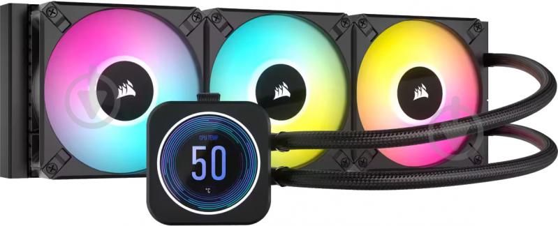 Система водяного охолодження Corsair iCUE H150i Elite LCD XT Display Liquid CPU Cooler (CW-9060075-WW) - фото 1