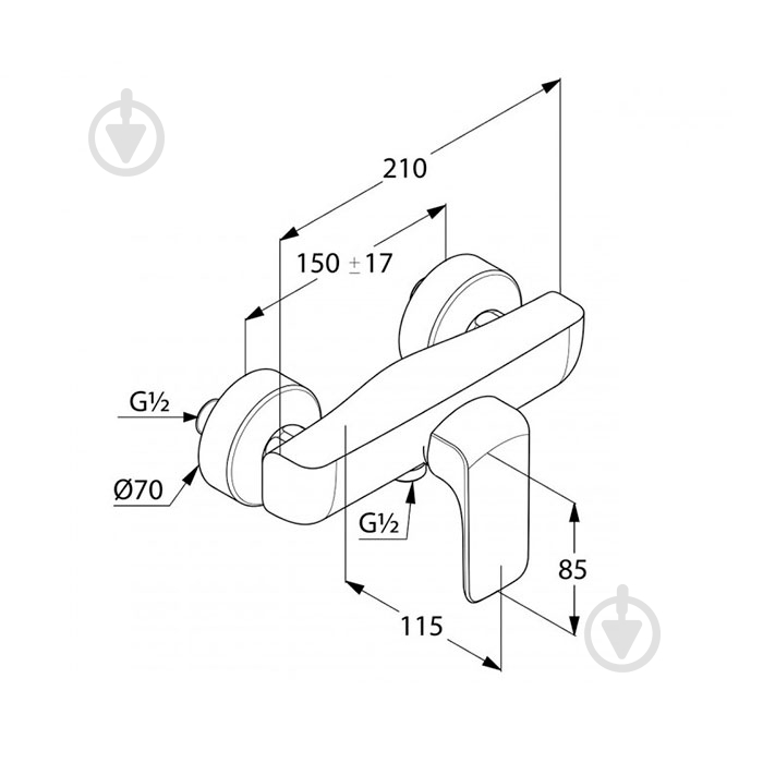 Смеситель для душа Kludi Ameo 417100575 - фото 2