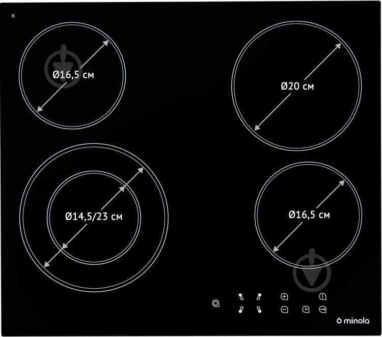 Варочная поверхность электрическая Minola MVH 6232 GBL - фото 3 Варочная поверхность электрическая Minola MVH 6232 GBL - фото 3