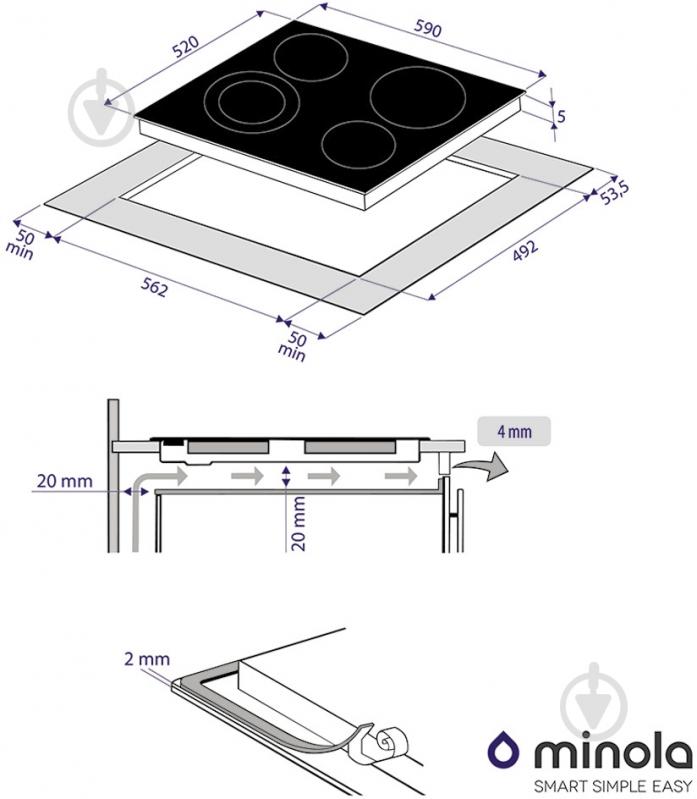 Варочная поверхность электрическая Minola MVH 6232 GBL - фото 8 Варочная поверхность электрическая Minola MVH 6232 GBL - фото 8