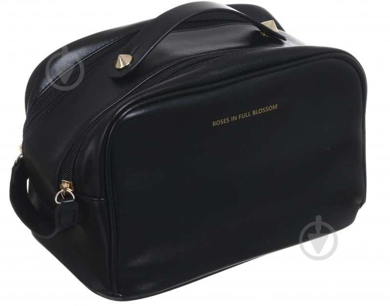 Косметичка несессер 25x15x15 см черная - фото 1 Косметичка несессер 25x15x15 см черная - фото 1