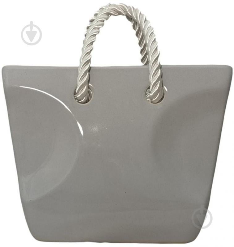 Ваза керамическая Kerama tato Сумка 16,5 см серая - фото 3 Ваза керамическая Kerama tato Сумка 16,5 см серая - фото 3