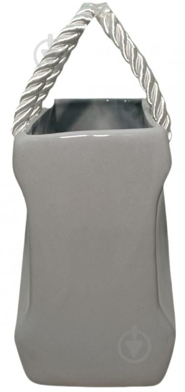 Ваза керамическая Kerama tato Сумка 16,5 см серая - фото 4 Ваза керамическая Kerama tato Сумка 16,5 см серая - фото 4