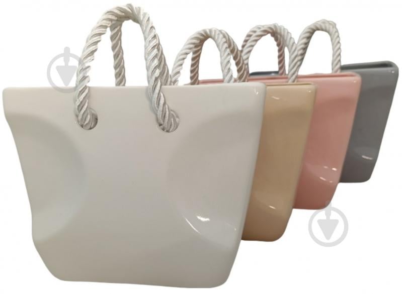 Ваза керамическая Kerama tato Сумка 16,5 см серая - фото 7 Ваза керамическая Kerama tato Сумка 16,5 см серая - фото 7