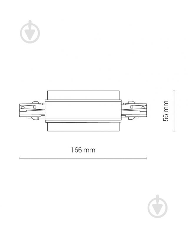 Соединитель линейный Nowodvorski черный 8685 - фото 4