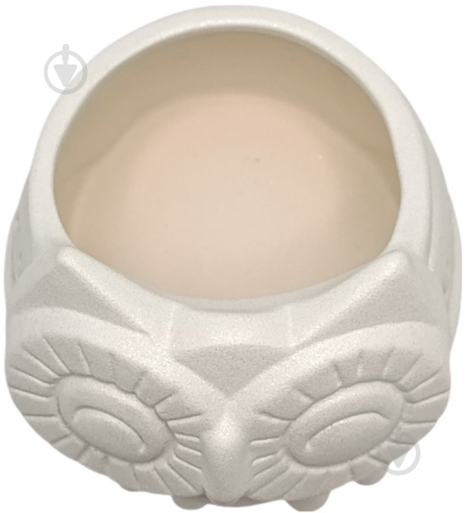 Кашпо керамическое Kerama tato Сова 14 см белая - фото 5