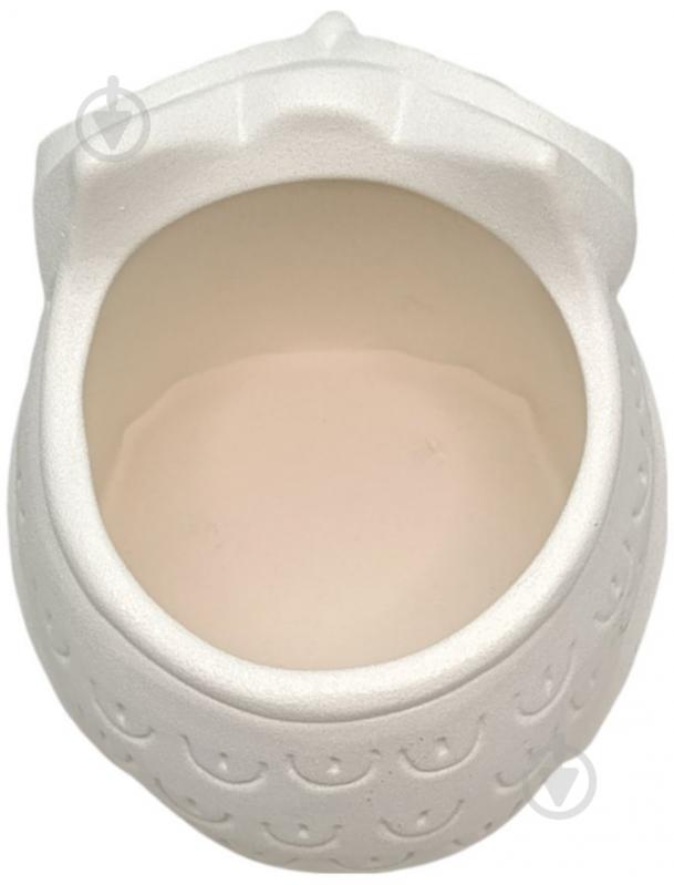 Кашпо керамическое Kerama tato Сова 14 см белая - фото 6