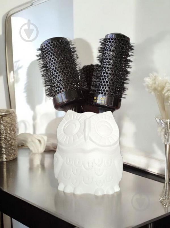 Кашпо керамическое Kerama tato Сова 14 см белая - фото 9