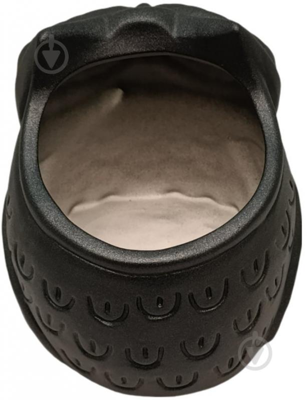 Кашпо керамическое Kerama tato Сова 14 см черная - фото 5