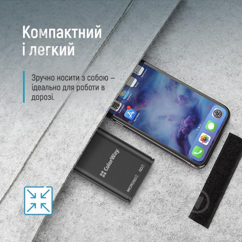 Кардридер ColorWay USB-C to USB 3.0/SD/MicroSD (CW-CR-02) - фото 10 Кардридер ColorWay USB-C to USB 3.0/SD/MicroSD (CW-CR-02) - фото 10