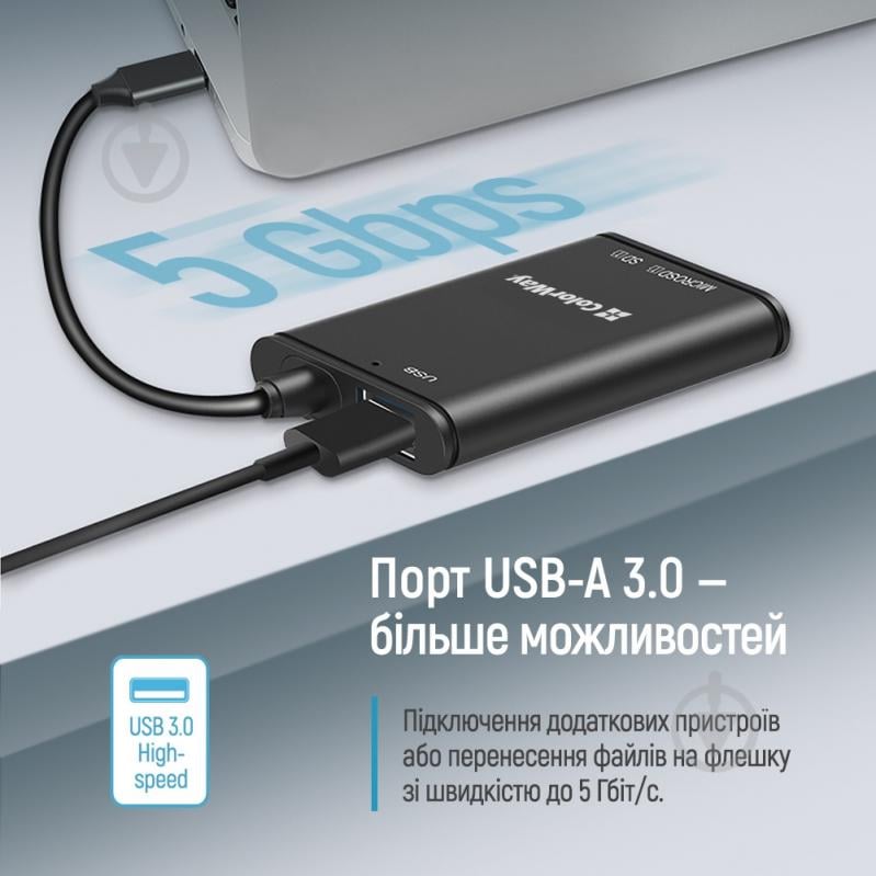 Кардридер ColorWay USB-C to USB 3.0/SD/MicroSD (CW-CR-02) - фото 8 Кардридер ColorWay USB-C to USB 3.0/SD/MicroSD (CW-CR-02) - фото 8