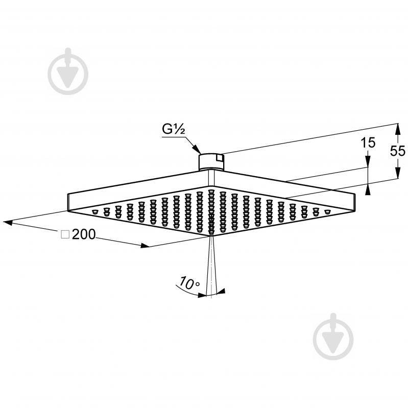 Верхній душ Kludi DN 15 A-QA 665300500 - фото 2