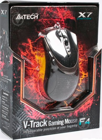 Мышь A4Tech F4 USB Black - фото 5